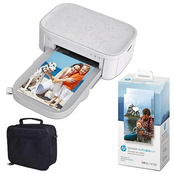 HP Sprocket Studio Plus 4" x 6" Instant Photo Printer & Photo Paper