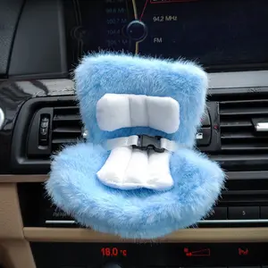 Mini Doll Car Seat Holder for 10-17cm Dolls, Cute Plush Car Doll Seat Pad, Air Vent Decor, Car Interior Decoration, Perfect Gift for Doll Lovers