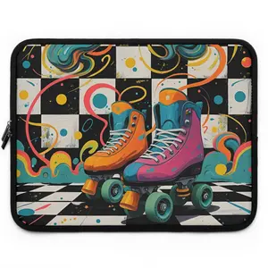 Sparkle XO - Retro Roller Skates Laptop Sleeve,Y2K Colorful Tech Case, Gift for Skate Enthusiasts, Fun Laptop Cover, Roller Derby Decor