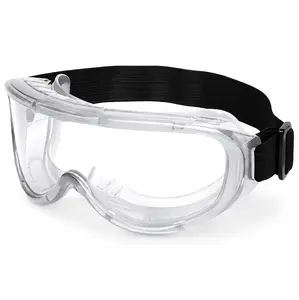 Clear Safety Goggles Over Glasses Protective Eyewear Adjustable Strap Dust Splash Eye Protection for Cleaning DIY Yard Work