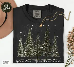 Winter Wonderland Comfort Colors, Trendy Women's Holiday Tshirt