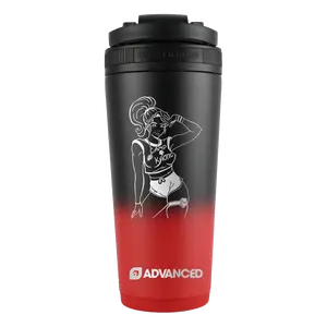 Kaoticleigh Custom 26oz Ice Shaker - Red Black Ombre