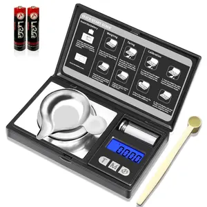 Digital Milligram Scale, 50g/0.001g Precision Jewelry Scale for Powder, Medicine, Gold, Gems, and Reloading – 6 Units, Tare Function, Calibration Weight Included