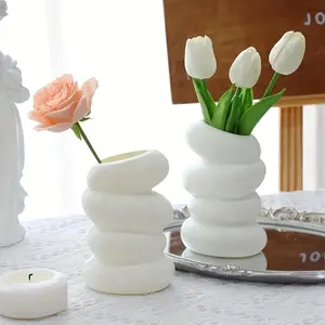 2PCS Creative Spiral Decorative Vase - Unique Leak-Proof Design for Fresh Flowers & Water, a Stylish & Functional Home Decor Piece for Modern Interiors