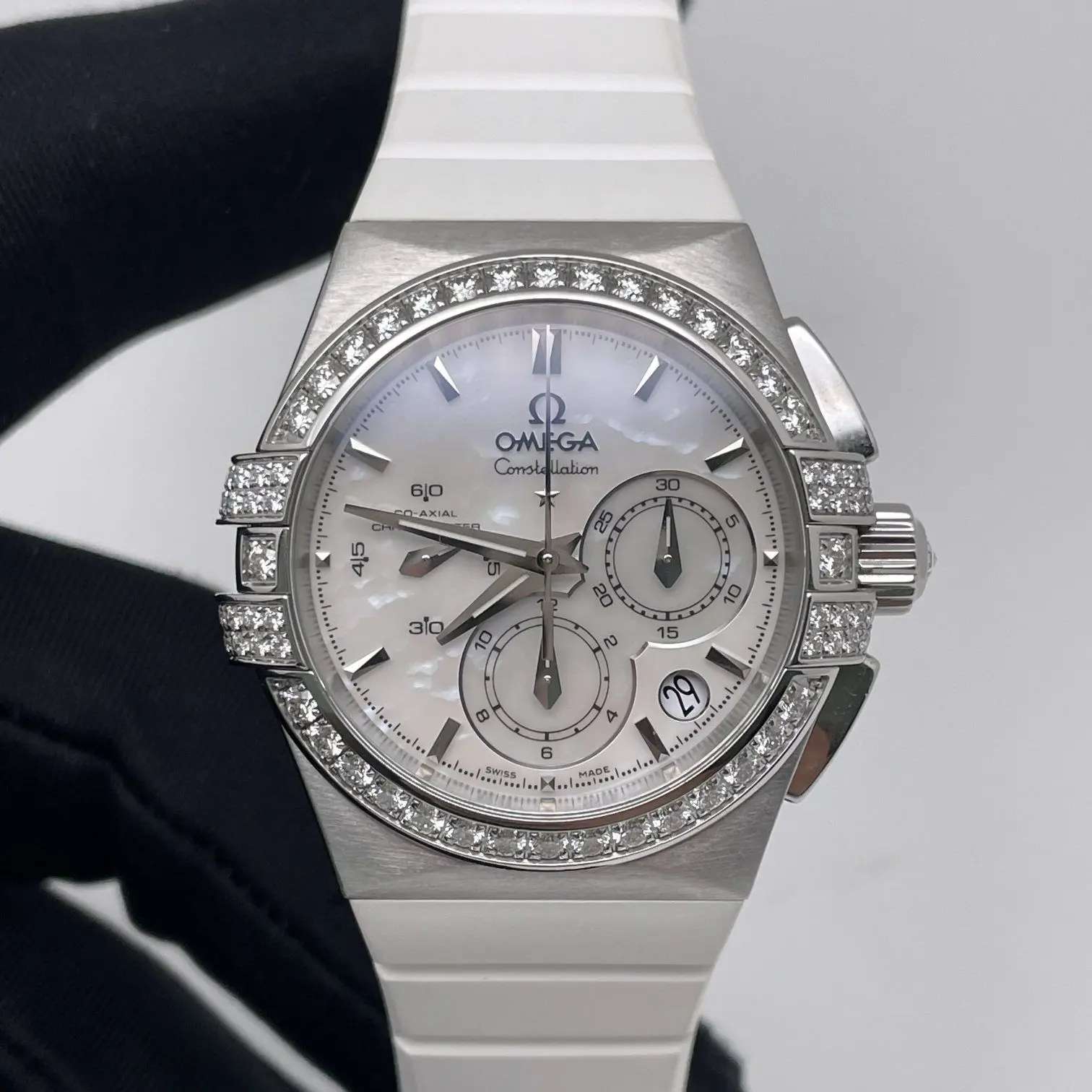 OMEGA Constellation 35mm Original Factory Diamond-Set Reference: 121.17.35.50.05.001/1673