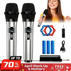 Wireless microphone-one to two, a range of up to 100 feet