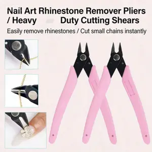Nail Art Rhinestone Remover Pliers Heavy Duty Cutting Shears Nail Chain Trimmer Tool
