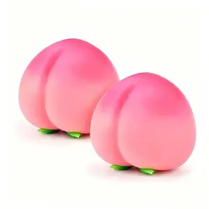Peach Squishies Slow RisingStress Relief Toy, Realistic PeachShaped Fruit Squeezable Balls, SquishyStress Balls, Big Squeezable Peaches,Soft Flexible Fidget ToysDecompression Gift for Adults, SquishyFidgets