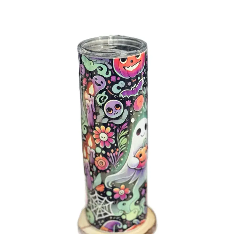 20 oz Paisley Ghosts Shimmer Tumbler ( Bottle Drinkware Water Bottles Cup Reusable Portable Washable )