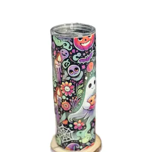 20 oz Paisley Ghosts Shimmer Tumbler ( Bottle Drinkware Water Bottles Cup Reusable Portable Washable )