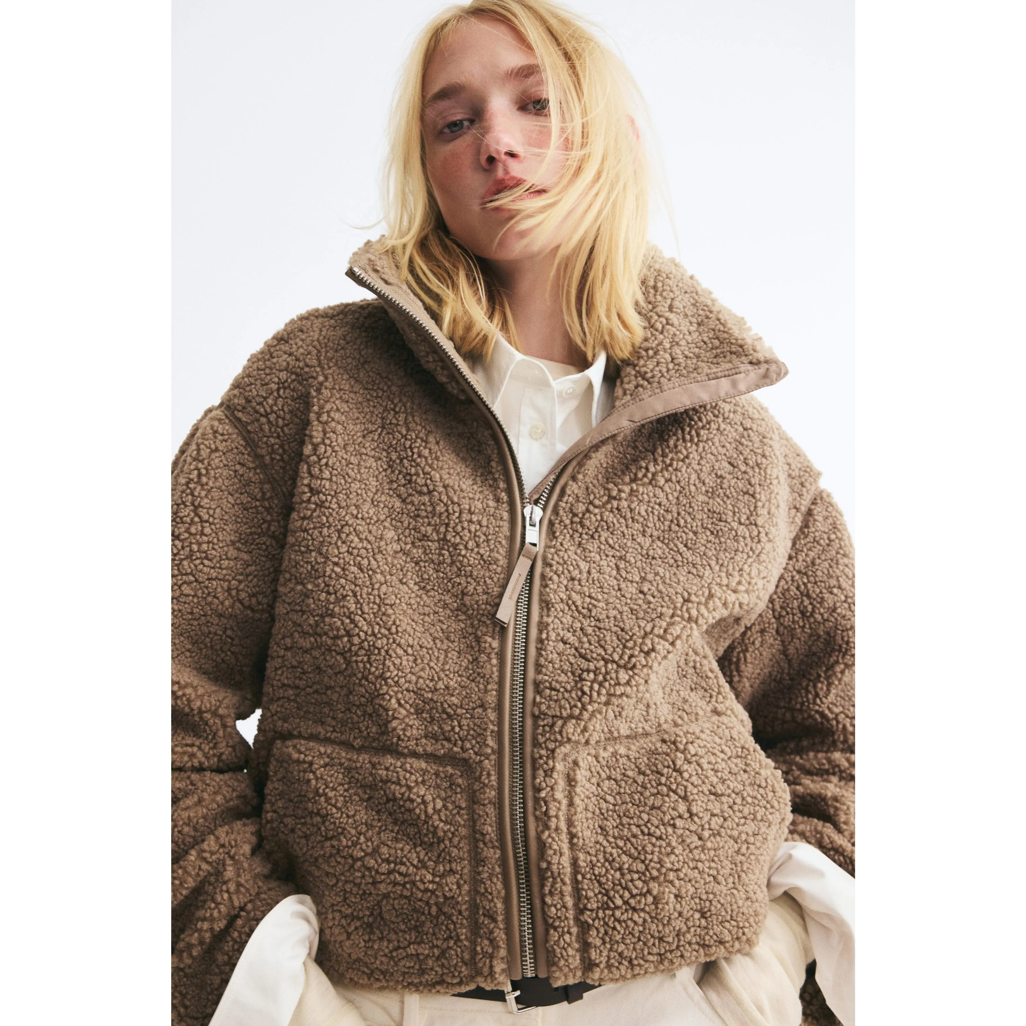 H&M Oversized teddy jacket