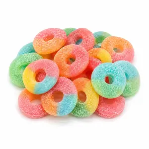 Rings Sour Gummy Candy Assorted | 32 oz (2 LB) Bag of Gummies | Soft & Chewy | Bulk Candy