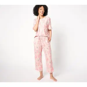 Berkshire Homewear Silky Smooth & Lace Capri Pajama Set