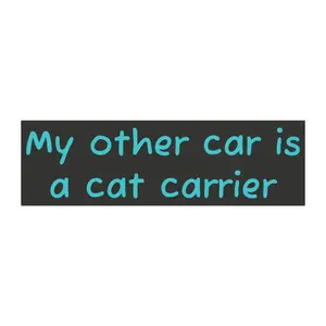 My other car is a cat carrier Car Magnet | Funny Cat Sticker