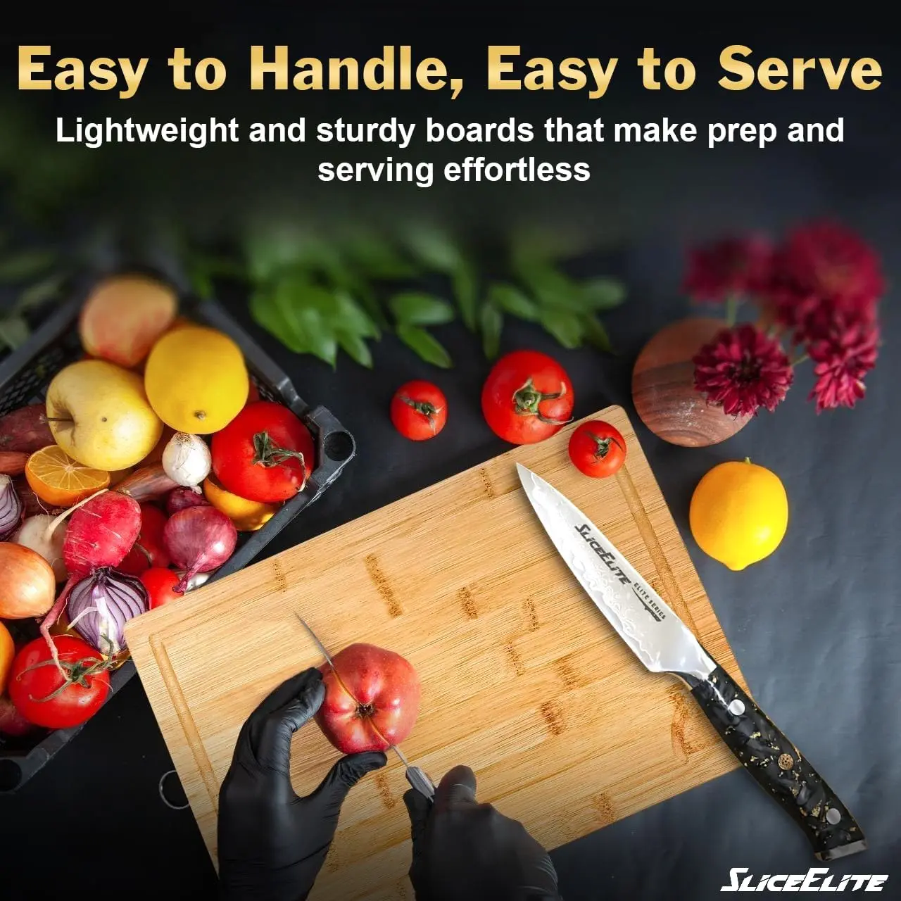 3 Piece upgrade With silicone Feet Cutting Board Set