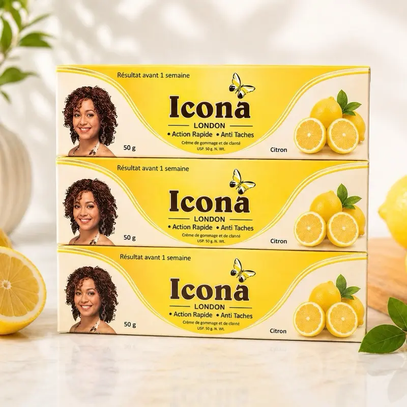 Icona London lemon Cream for Face -50g, Action Rapide, Anti Taches, 3 Pack