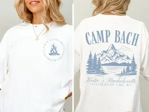 Vintage Camp Bachelorette Shirt, Camping Bachelorette Shirts, Outdoor Mountain Bride Tee, Retro Lake Themed Bridal Party, Hiking Bach