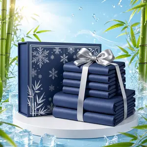 MOXHOMO Extra Deep Pocket Bamboo Sheets - 6 Pcs Breathable & Cooling Bamboo Bed Sheet Set, Hotel Luxury Fitted Sheet Set, Soft Wrinkle-Free & Machine Washable For Extra Deep Mattresses, Room Decor, Full/Queen/King Size Sheet & Pillowcase Sets