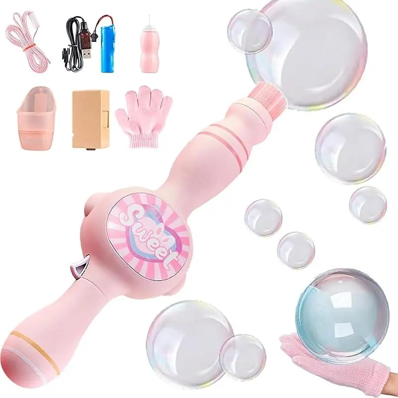 Handheld Interactive Hand-Clap Magic Fog Bubble Wand - ABS Plastic Bubble Maker Toy with Adjustable-Size Soft Mist, for Kids' Science Experiments, Ideal Birthday & Halloween Gifts, Fog Bubble Bubbles