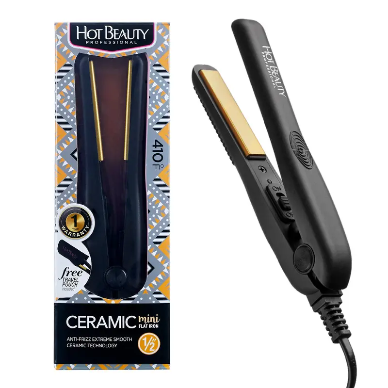 Hot Tools Matte Black Mini Hair Straightener — Travel-Friendly Styling Travel Pro Mini Straightener – Aria Beauty main image 4