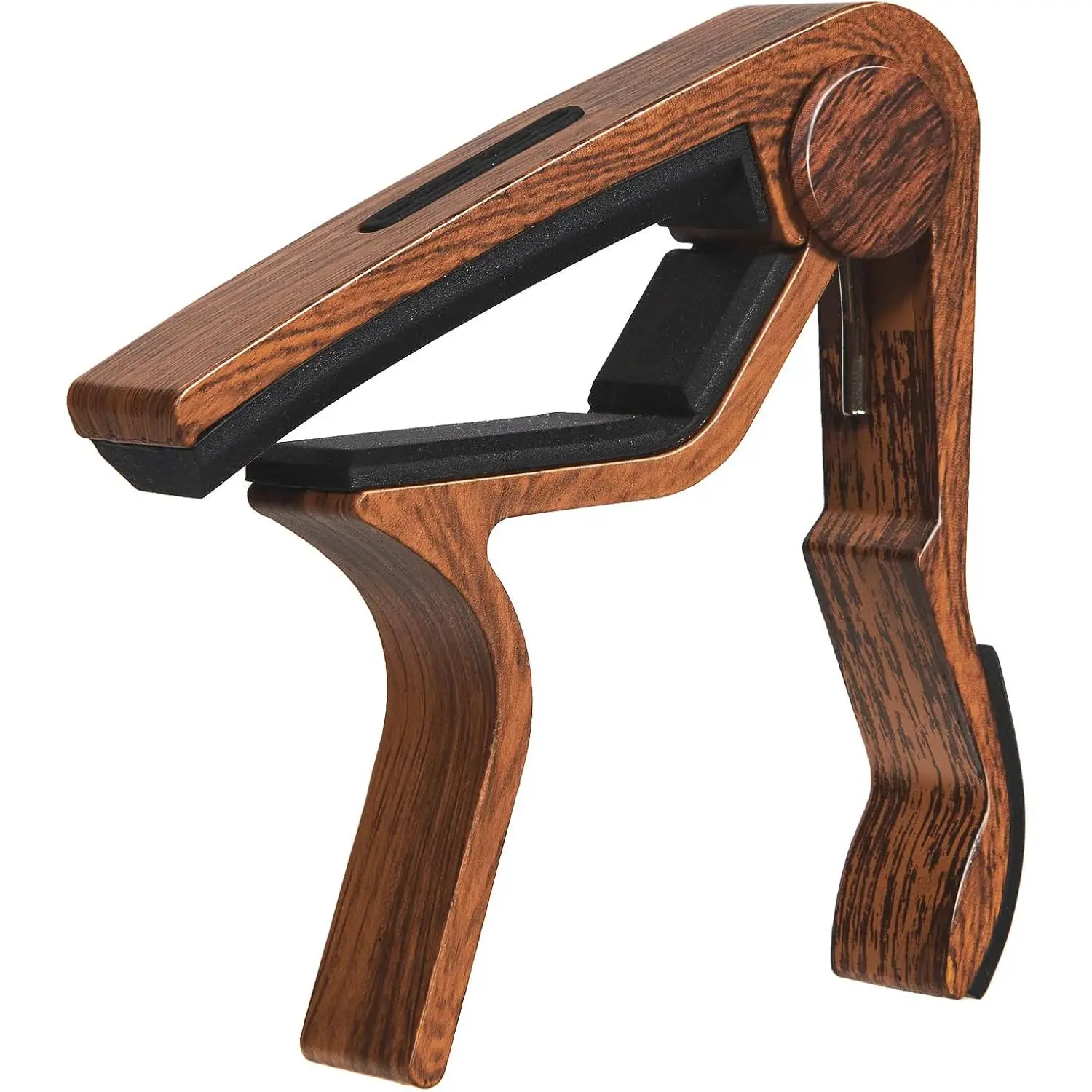 Rosewood Guitar Capo with Spring Clamp, Steel Spring, Artificial Clip, Innovation Function, Buzz-Free Performance, Easy-On Easy-Off Design, Pick Holder & Convenient Carrying for Acoustic, Electric Guitars, Banjo, Guitar & Bass Accessories, Bass, High Qual