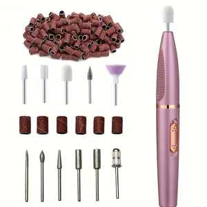 Variable Speed Electric Nail File - Portable Acrylic Nail Kit with 11 Interchangeable Heads - Professional Nail Polish Set for Gel Nails And Pedicure Polishing And Removal, Nail Multi Tool, Manicure Nail Grinding, Electric Manicure Set