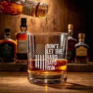 Don't-Let-The-Hard-Days-Win, Mental-Health-Matters, LUXURY whiskey glasses Stylish Engraved Drinkware, Dishwasher Safe, High-Quality Glass, personalized whiskey glass