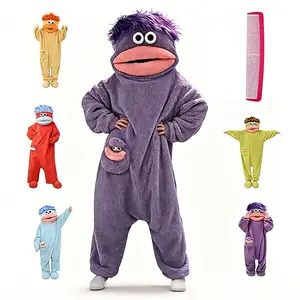 Msrlassn Funny Party Cute Monster Wearable Blanket Hoodie, Soft Sugar Fleece Flannel Loose Pullover, Comfortable Hooded Loungewear for Women Men, Father's Day Gift Perfect for Home Leisure & Party Summerween, One Size Fits Most