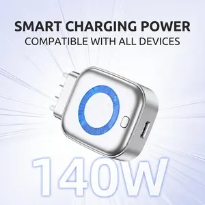 W&O 140W USB C Physical Disconnect Adapter, Smart Auto Stop Charging for Battery Health, Anti Overcharge Protection for iPhone 17 16 15 Pro Max, Laptop, Tablet
