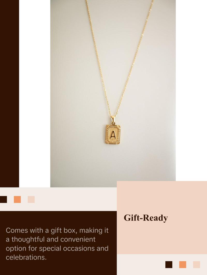 selena initial pendant necklace