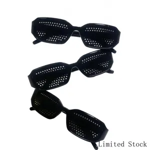 Pinhole Vision Correction Glasses – Relieve Eye Strain & Clear Vision for Men & Womenblack pinhole glasses, unisex, minimalist, lightweight, trendy