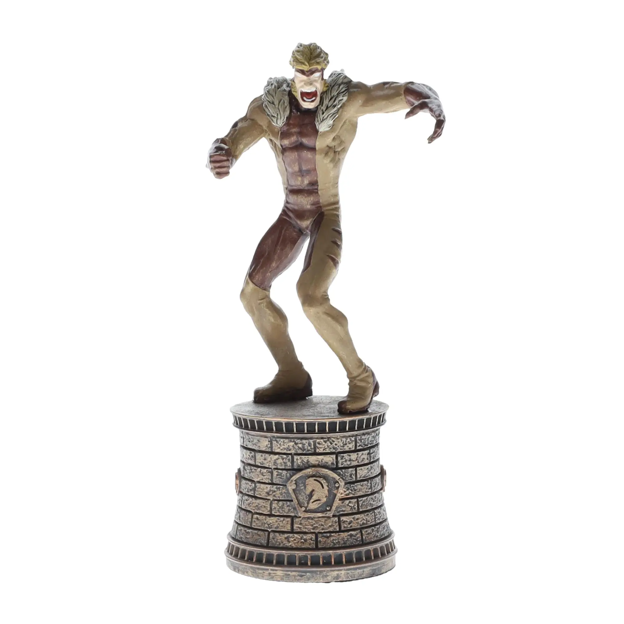 Marvel Chess Collection #49 Sabretooth (Knight) Superheroes Character Art Metallized Resin 1-Piece Unique Chess Set Piece Only, Chess Piece