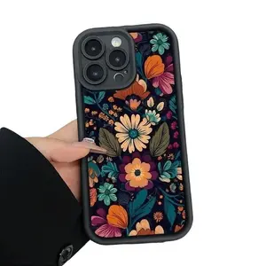 Retro Flower Creative Pattern Case for iPhone 17 16 15 14 Pro Max 13 12 11 Air XR XS Plus E Shockproof Full Camera Protection Durable slim Silicone Cover