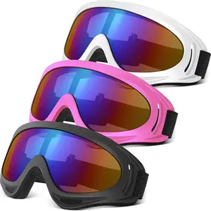 Dirt Bike Goggles 3 Pack, Motorcycle Goggles Atv Riding, Windproof Racing Glasses for Kids and Adults, Essential Gear for Off-Roading Enthusiasts