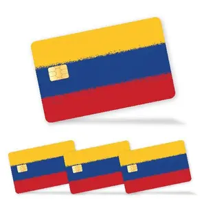 Colombia Flag Credit Card Sticker Cover - Laminated Vinyl Stickers - Debit Card Skin