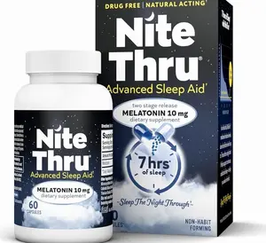 Advanced Sleep Aid Melatonin Dietary Supplement, 10mg Capsules, 60 Count