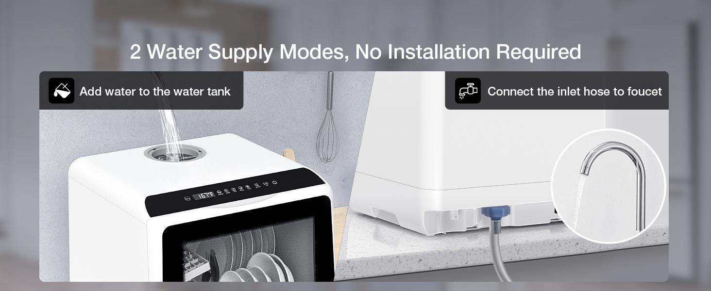 Countertop Dishwasher, BLITZHOME WiFi Smart App Control 6 Programs Portable Mini Dishwasher with 5L Built-in Water Tank, 360° Dual Spray, High-Temp & Dry, Delay Start Function, Compact Tabletop Dishwashers for Kitchen, Apartment, Camping, RV Countertop Dishwasher, BLITZHOME WiFi Smart App Control 6 Programs Portable Mini Dishwasher with 5L Built-in Water Tank, 360° Dual Spray, High-Temp & Dry, Delay Start Function, Compact Tabletop Dishwashers for Kitchen, Apartment, Camping, RV