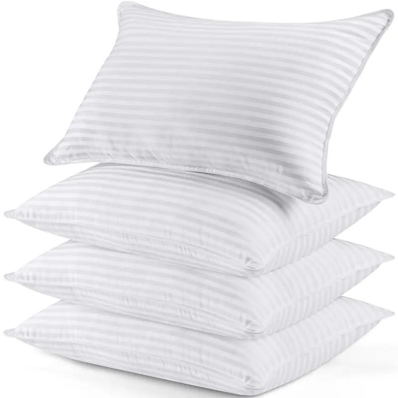 Utopia Bedding White Hotel Pillow Set of 4 - Pillows for Side Back & Stomach Sleepers - Comfortable 9 Inch Thick Pillows for Ultimate Rest