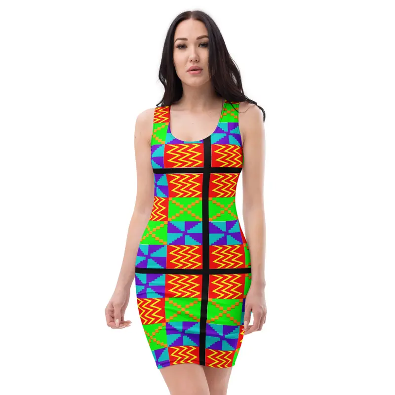 AfroCentral Bodycon dress - TikTok Shop