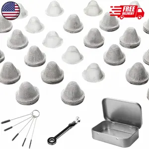 60 Pieces 1/2 Inch Stainless Steel Mesh Clean Screens