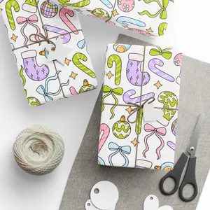 Adorable Groovy Christmas Wrapping Paper, Christmas Wrap, Gift Wrapping Station, Holiday Season, Holiday Wrapping Paper, Unique Wrapping Paper, Gifts for her, Perfect Gifts, Gifting Season, Season of Giving, Stockings