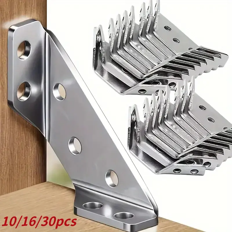 10/16/30PCS universal corner codes, anti creaking bed fixators, Heavy Duty Fastening, fasteners for furniture repair used for tables chairs cabinets Sturdy Bracket, Metal Bracket