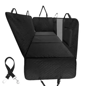 NEW Waterproof Hard Bottom Car & Truck Seat Foldable Hammock Cover With Storage Pockets, Side Flaps, Headrest Straps, Seat Anchors, & Mesh Window (+FREE SAFETY BELT!)