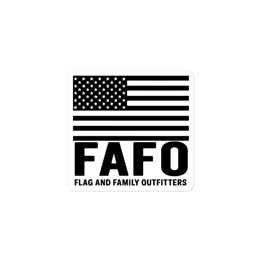 FAFO American Flag Vinyl Sticker - Multiple Sizes