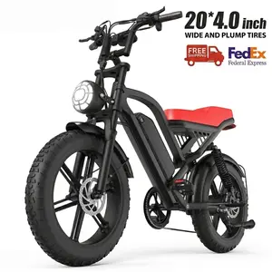 Adult Ebike - 1500W Peak Power, 28MPH Max Speed, 60 mi Range, 20"×4.0" Fat Tires, 48V 15.6AH Removable Battery, Front & Rear Disc Brakes, All-Terrain, UL 2849 Certified, Energy-Saving Camping Essential