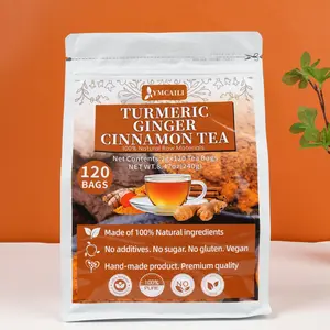 Turmeric Ginger Cinnamon Tea, 100% Natural, Anti-Inflammatea. Eco-conscious Tea Bags. Turmeric Ginger Herbal Tea. No Sugar, No Caffeine, No Gluten, Vegan. antiinflamma tea, looseleaf tea Beverage anti in flama tea ginger caffeine free Healthy Drink