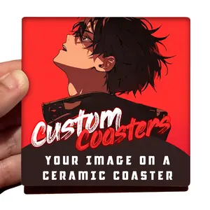 Custom Ceramic Coaster, Your Colorful Image on a Custom Coaster