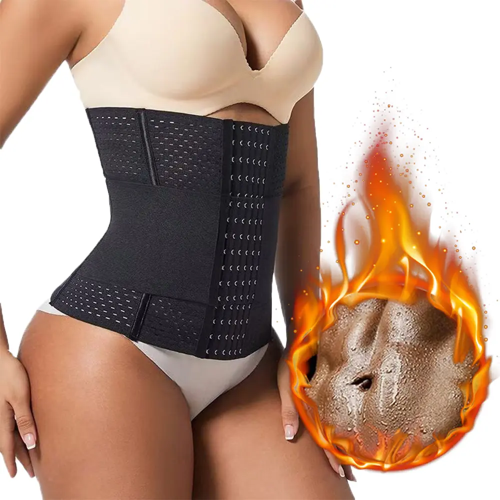 Women's Waist Trainer Corset with Double Tummy Control, Solid Body Fitted Belly Slimming Shapewear Belt with Hook-and-Eye Closure, Style, Body Fitted Shapewear Belts, Shaper, Waist Trainers, Hook Eye, Solid Fabric, Shaper Waist Trainer