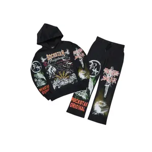 Suppersketch Black Hoodie/Baggy Pant Track Set