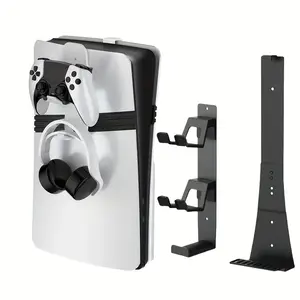 Wall-Mounted Game Console & Controller & Earphone Stand Set, Playstation 5 Vertical Stand, Non-Slip Design, Open Structure, /